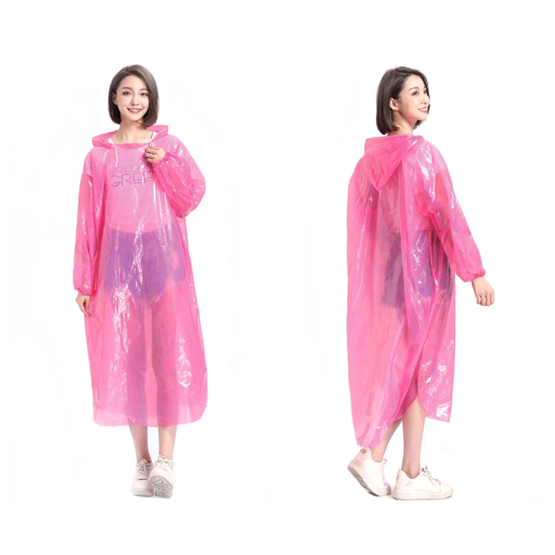 Makukulay na disposable PE Raincoat