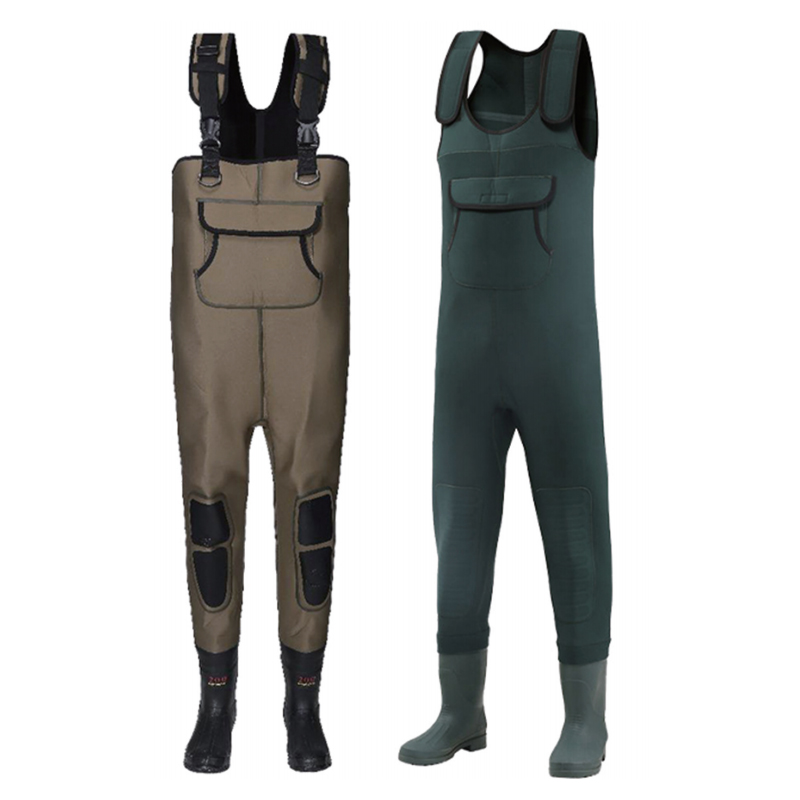S-3XL Brown/Grey/Green Neoprene Chest Waders