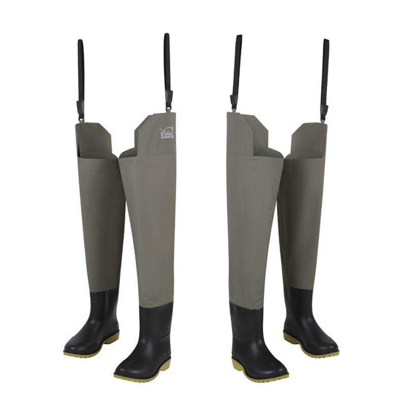Taslon Gray Green Hip Waders