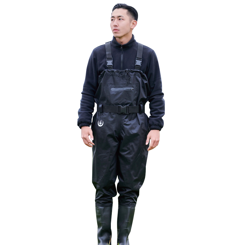 Black/Army Green 70D Nylon Wader Pants